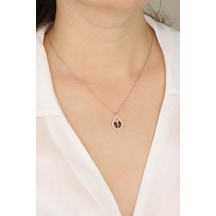 Damla Taşlı Siyah Kelebek Gümüş Kolye Rose Gold Damla Taşlı Siyah Kelebek Gümüş Kolye Rose Gold