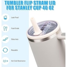 Fastbuy Stanley 40oz Quencher Hasır Kapak Yedek Beyaz Ec Beyaz Beyaz