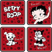 Nostalgic Art Betty Boop Bardak Altlığı Set Çok Renkli
