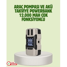 Ilkeshop Araç Akü Takviye Cihazı Ve Lastik Şişirme Pompası 12.000 Mah