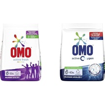 Fresh Renkliler İçin 36 Yıkama Toz Deterjan 1 X 5500 G 1 Omo Oxygen Toz Çamaşır Deterjanı Beyazlar İçin, 4.5 Kg 1