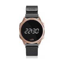 Upwatch Icon Rose Black Loop Band Unisex Kol Saati Rose Gold