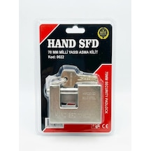 Hand Sfd Milli Yassı Asma Kilit 70 Mm Masif Çelik Yüksek Güvenlikli