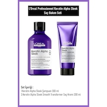 Loreal Professionnel Keratin Alpha Sleek Saç Bakım 2 Li Set 300 Ml