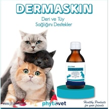 Phytovet Dermaskin 50 Ml Liquid Kedi Köpek Aşırı Tüy Dökülmesi, Alerjisi, Kaşıntı, Matlaşma & Omega 3 Damla Veteriner Takviyesi