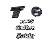 Fiat Tofaş Şahin Yazı 5 Vites Mavi Tofaş Ön Arka Panjur Arma Takı