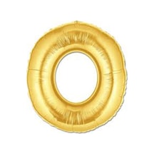Altın Sarısı Folyo O Harfi Balon 1 Metre Çok Renkli