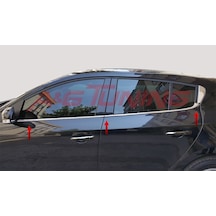 R. Megane 3 Hb Krom Cam Çıtası 2010 Üzeri 6Prç Paslanmaz Çelik N11.4496
