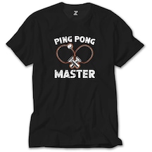 Ping Pong Player Siyah Tişört