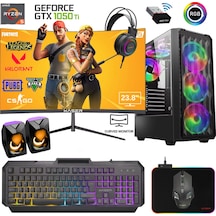 Xaser XSR556 R5-5600 16 GB 512 GB M.2 NVMe SSD 4 GB GTX1050Ti 23.8" Free Dos Masaüstü Oyuncu Bilgisayarı