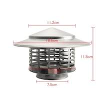 Paslanmaz Çelik Baca Kapağı Dış Duvar Hava Çıkışı Kullanışlı Soba Borusu Koruyucu Kapak Şömineler 75mm