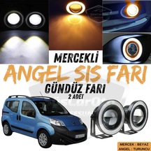 Citroen Nemo 2008-2022 Uyumlu Üniversal Mercekli Angel Sis Farı Metal Su Geçirmez 76 Mm Turu Halkalı Gündüz Farı Sis Farı 54912147