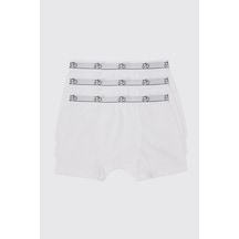 Panço Erkek Çocuk 3'lü Beyaz Boxer Seti 2602bk14001