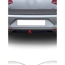 Volkswagen Passat B8 2014-2019 Krom Arka Tampon Çıtası 3 Parça Paslanmaz Çelik