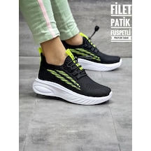 Papucumun Dünyası Tutinom Triko Çoraplı Lastik Bağcıklı Sneaker Çocuk Ayakkabısı Sıyah - Sarı