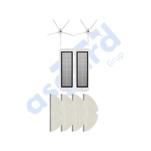 Roborock S50 S55 S5 Max S6 S6 Maxv Uyumlu 2 Yan Fırça 2 Filtre 4 Mop Pkt-iasgf0000690
