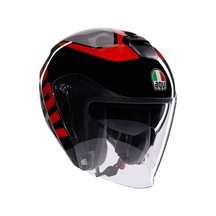 Agv Kask/Irıdes Valenza Matt Grey Blk Red Conf. Açık Kask Gri - Kırmızı - Siyah