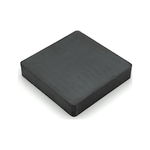 Çok Güçlü Kare Blok Ferrit Mıknatıs - Siyah Magnet - Y35 Kalite - 100x100x20 mm