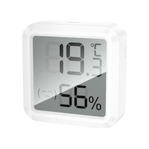 Infomax Dijital Sıcaklık Ve Nem Ölçer Lcd Ekranlı Termometre Higrometre İç Ortam Isı Ve Nem Göstergesi Masaüstü Duvar Tipi Beyaz