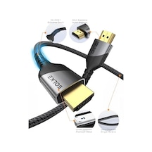 Hdmı 2.1 Kablo Uhd 8k 60hz 4k 120hz 48gbps Hdr Earc Hdcp Tv Monitör Ps5 Xbox Görüntü Kablosu Örgülü Alüminyum 3 Metre