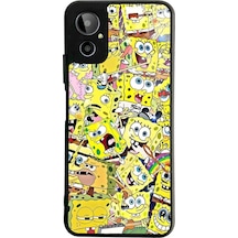 Gm 23 Se Sünger Bob Tasarımlı Glossy Telefon Kılıfı Siyah