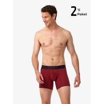 Blackspade Erkek Boxer 2li Paket Comfort 9618 - Lacivert Kırmızı Lacivert - Kırmızı