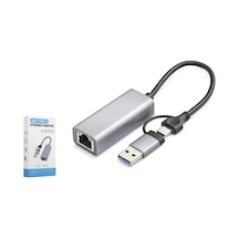 Lb Usb 3.0 &amp Type-c Ethernet Adaptör Gigabit - Gri Hdx7863