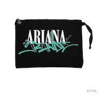 Zepplin Giyim Ariene Grande Siyah Clutch Astarlı Cüzdan / El Çantası