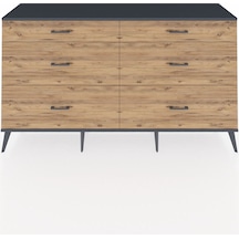 Hyperion Konsol 6 Çekmeceli 176x44x99 Antrasit-antrasit/çam Antrasit-antrasit/çam