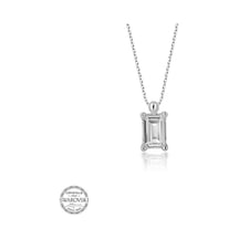 Swarovski Taşlı Gümüş Baget Tektaş Kadın Kolye (551181403)