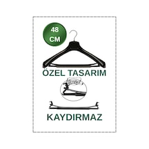 Ceket Askısı 48 Cm Kaydırmaz Geniş Omuz Takım Elbise Palto Askısı Gardırop Mağaza İçin 5 Adet Diğer