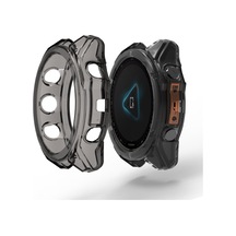 Caseonn Garmin Fenix 8 - 51 Mm, Amoled Kılıf Darbeye Dayanıklı Kasa Koruyucu Esnek Silikon Füme