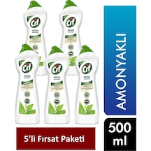 Cif Krem Temizleyici 500 Ml Amonyaklı (5'Li Fırsat Paketi)