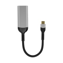 Zore Qg07 8k 60 Hz Görüntü Kalitesi Type-c To Display Port Dönüştürücü 15cm Gri