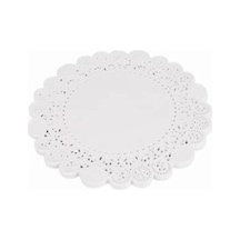 Dantel Desenli Kağıt Altlığı Büyük Boy 18cm 50 Adet Kağıt Beyaz Diğer