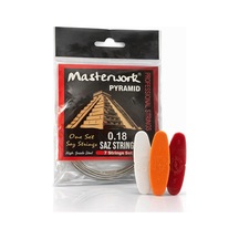 Masterwork Pyramid Profesyonel Saz Telleri, 0.18 Kısa Sap Tam Takım, 7 Tel Seti, Yüksek Kalite Çelik, 3 Adet Tezene Dahil