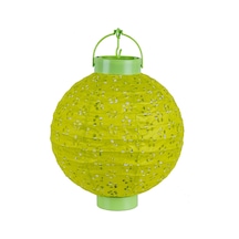 Abajur - Japon Feneri - Pilli - Aydınlatma - 20Cm - Yeşil