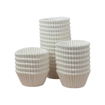 Trend Hediye Sepeti Takribi 200 Adet Büyük Boy Beyaz Muffin Kek Kalıbı, Cupcake Kağıdı, Browine Kalıbı 50x40 Mm Genel