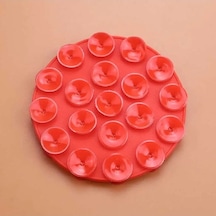 Novahub Jcd Taşınabilir Çift Taraflı Silikon Vantuzlu Telefon Standı Evrensel Araç Navigasyon Braketikırmızı Kırmızı Kırmızı