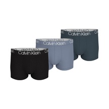 Calvin Klein Erkek Marka Logolu Elastik Bantlı Günlük Kullanıma Uygun Siyah-mavi-antrasit Boxer 000nb3187a Pu5