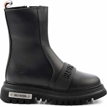 Harley Davidson Black Hakiki Deri Kadın Bot & Bootie Hd0777054903 Black