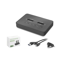 Hadron Hdx1797 Dual M.2 Ssd Docking Station Nvme Sata 2 Yuvalı Klonlama Siyah