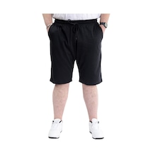 Mode Xl Büyük Beden Erkek Kapri Basic Yan Cepli 24514 Siyah Siyah