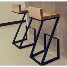 Bar Taburesi Tarz Sandalye Masif Çam Ahşap Italyan Tasarım Retro