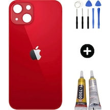 Apple Uyumlu iPhone 13 Mini Arka Pil Batarya Kapak Kırmızı + Montaj Seti