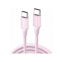 Usb-c 60w 3a Qc Pd Hızlı Şarj Kablosu, 1 Metre, Pembe, 65124 Diger