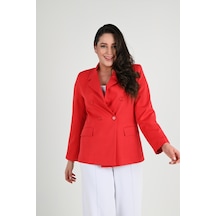 Kadın Astarlı Büyük Beden Blazer Ceket 0101-1 001