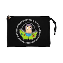 Buz Lıghtyear Tiny Siyah Clutch Astarlı Cüzdan / El Çantası Siyah