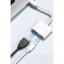 Type-c Hdmı Dönüştürücü Adaptör Type-c' Den Hdmı'a Dönüştürme Cihazı Aparatı