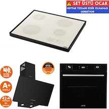 Afm Tech Ve Ferre A1 Sessiz Vitro Elektrikli Siyah D086-SA + FC-07 + FM7700 Ankastre Set